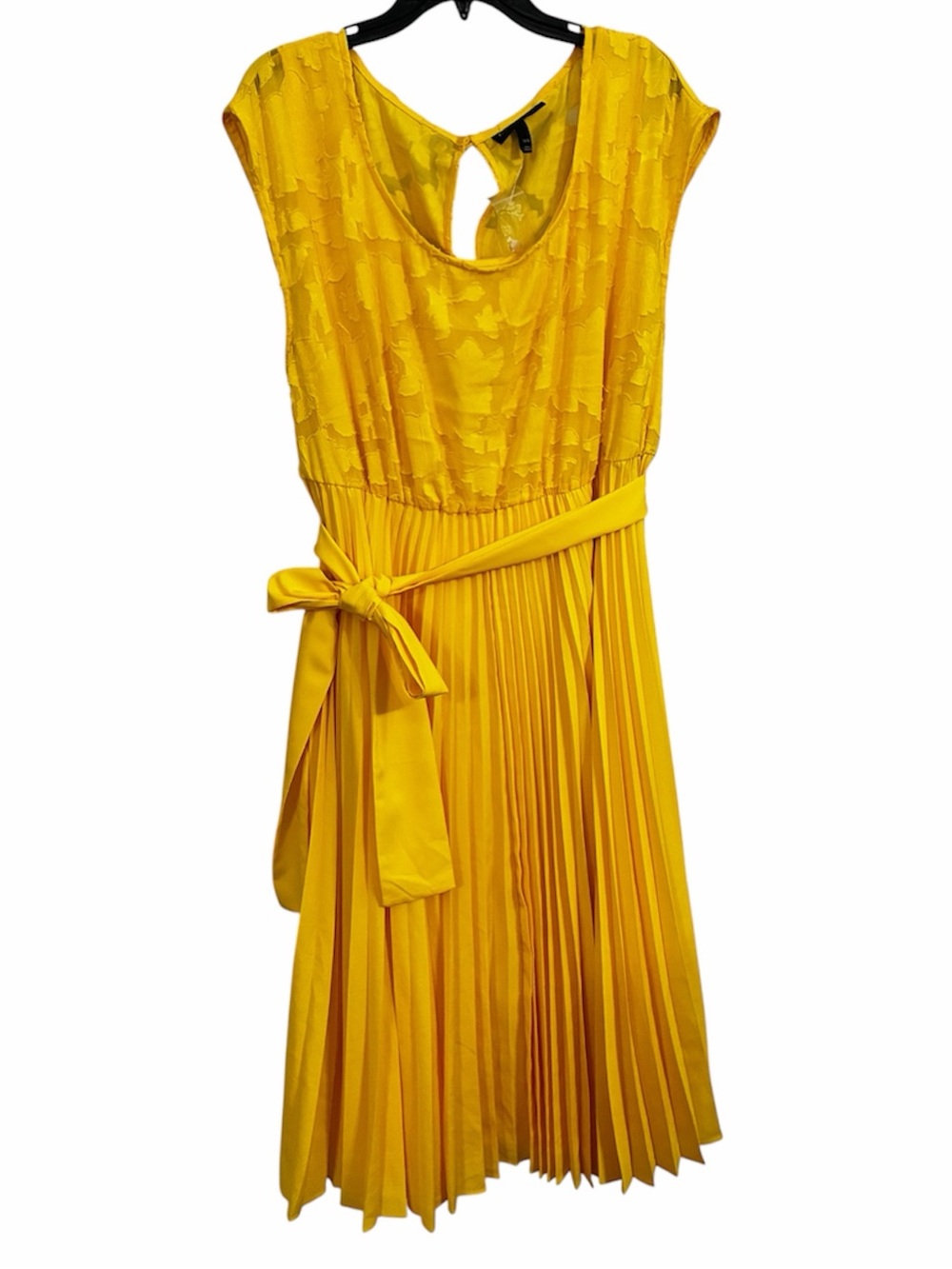 Lane Bryant Yellow Pleated Dress
